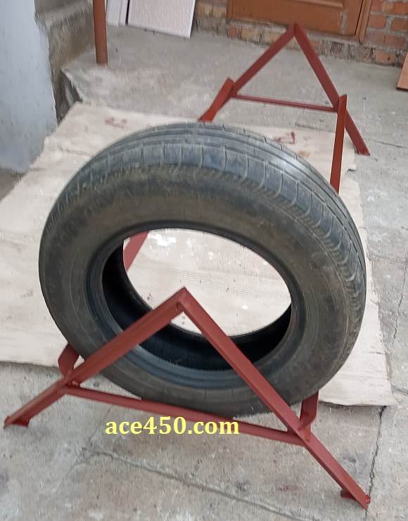 Самодельный стеллаж для хранения шин на машину
