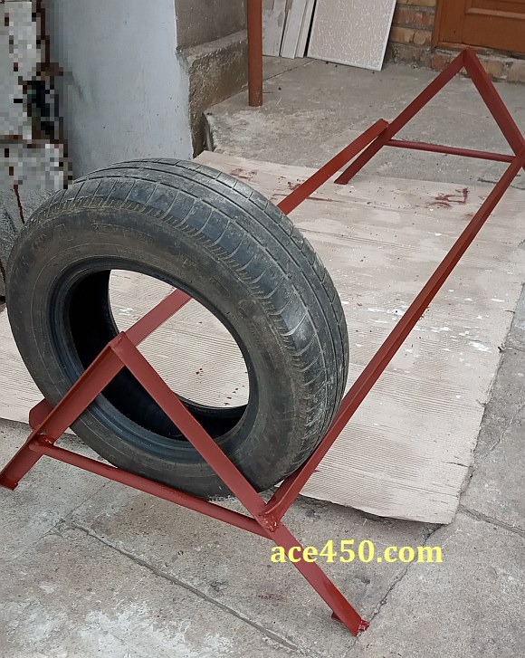 Самодельный стеллаж для хранения шин на машину