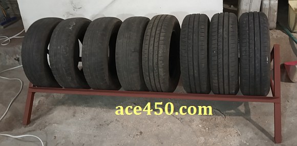 Самодельный стеллаж для хранения шин на машину