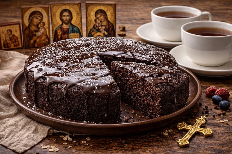 Постный шоколадный пирог