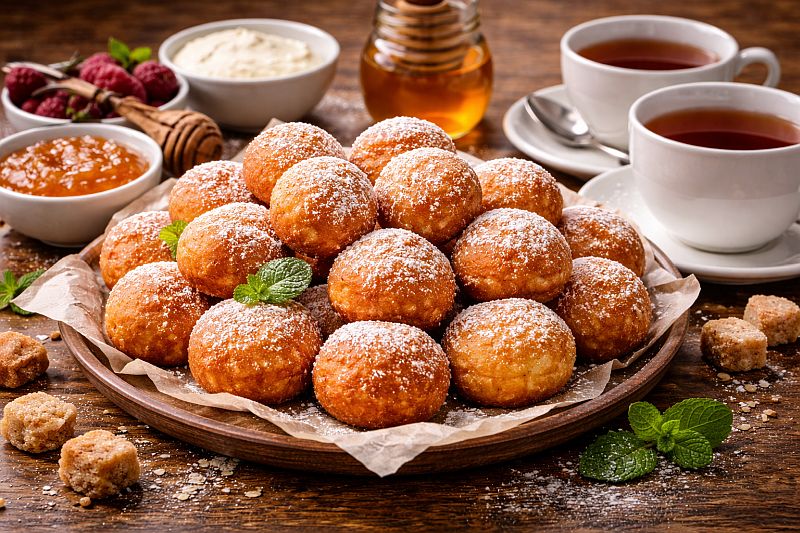 сырные пончики к чаю